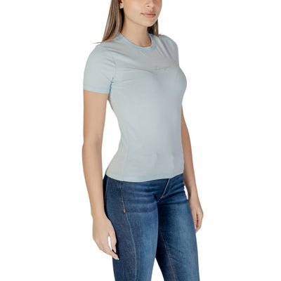T-shirt en coton bleu Desigual
