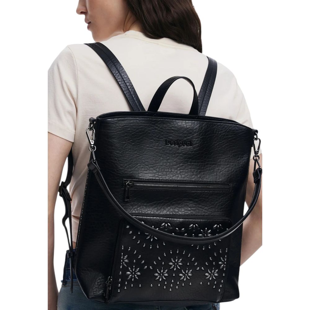 Sac à dos en polyéthylène noir Desigual