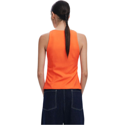 Top en polyester orange Desigual