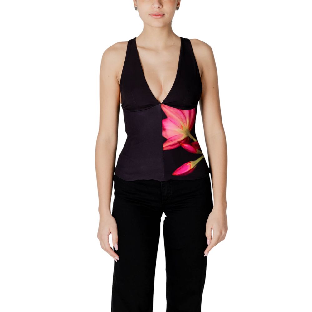 Top en polyester noir Desigual