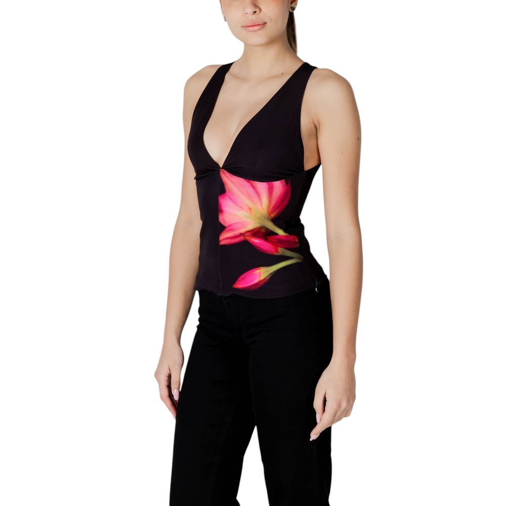 Top en polyester noir Desigual