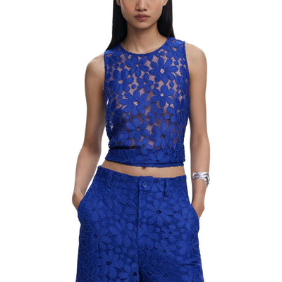Débardeur bleu en polyester Desigual
