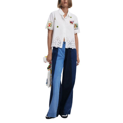 Chemise en coton blanc Desigual