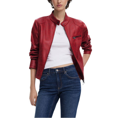 Desigual Vestes et manteaux rouges en polyester
