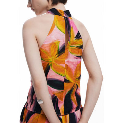 Top en viscose orange Desigual