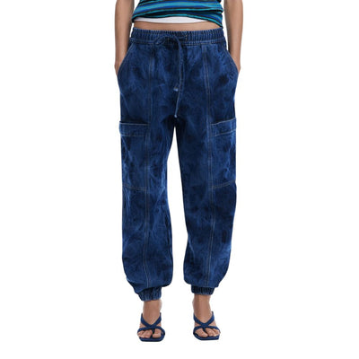 Jean boyfriend en coton bleu Desigual