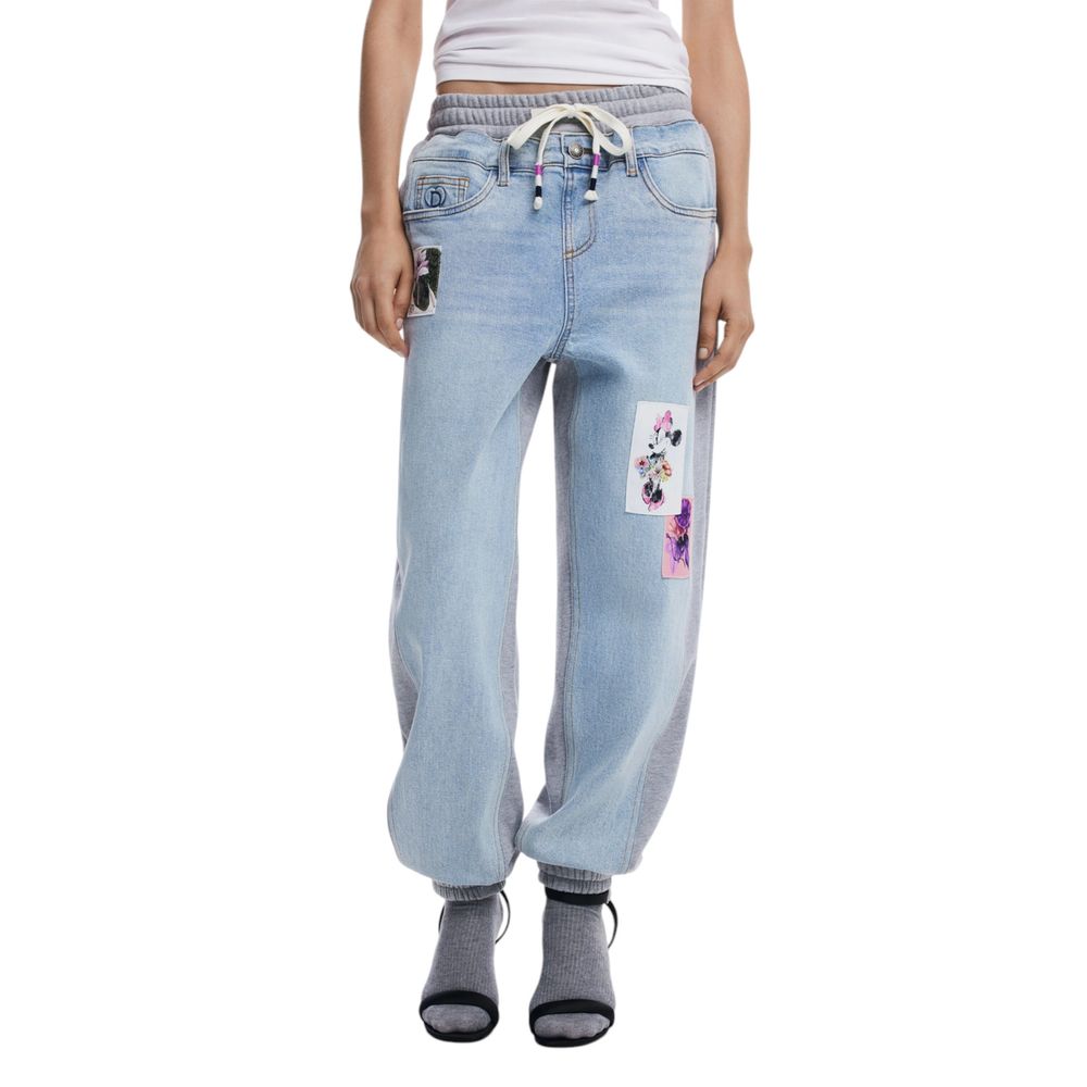 Jean boyfriend en coton bleu clair Desigual