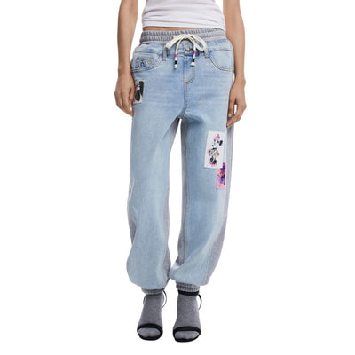 Jean boyfriend en coton bleu clair Desigual
