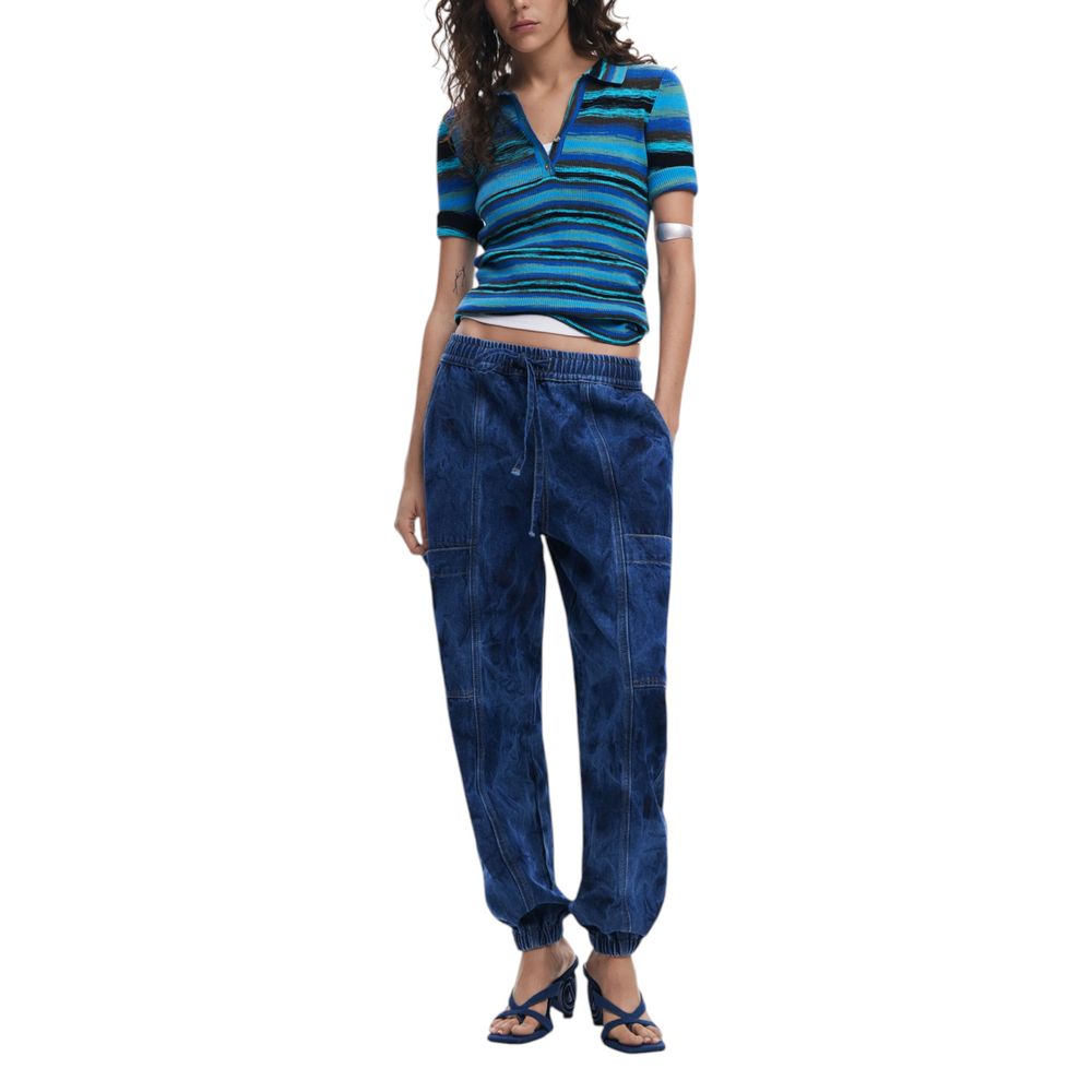 Jean boyfriend en coton bleu Desigual