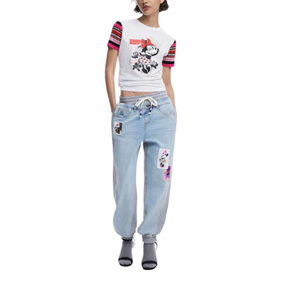 Jean boyfriend en coton bleu clair Desigual