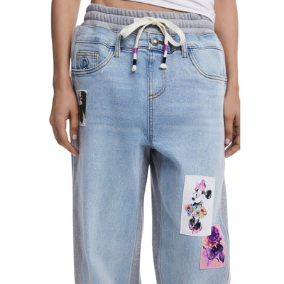 Jean boyfriend en coton bleu clair Desigual