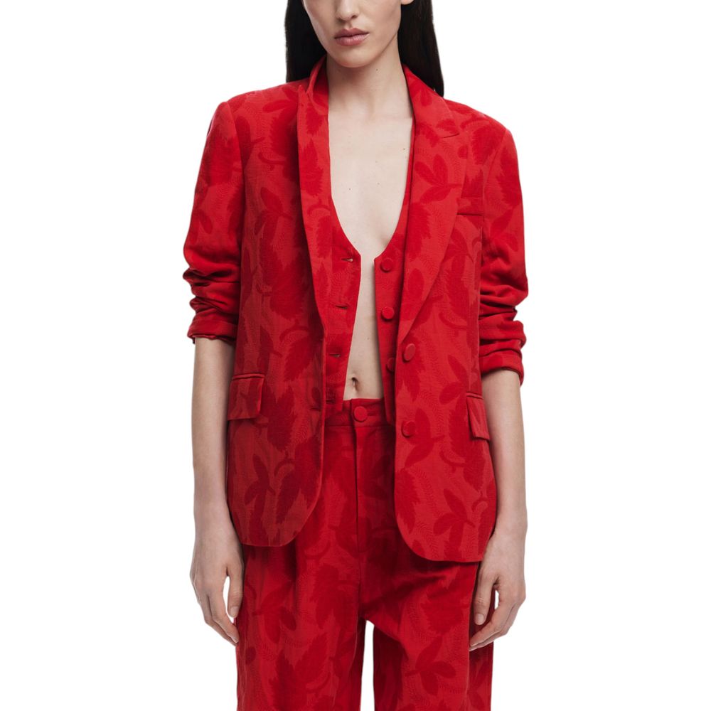 Blazer en coton rouge Desigual