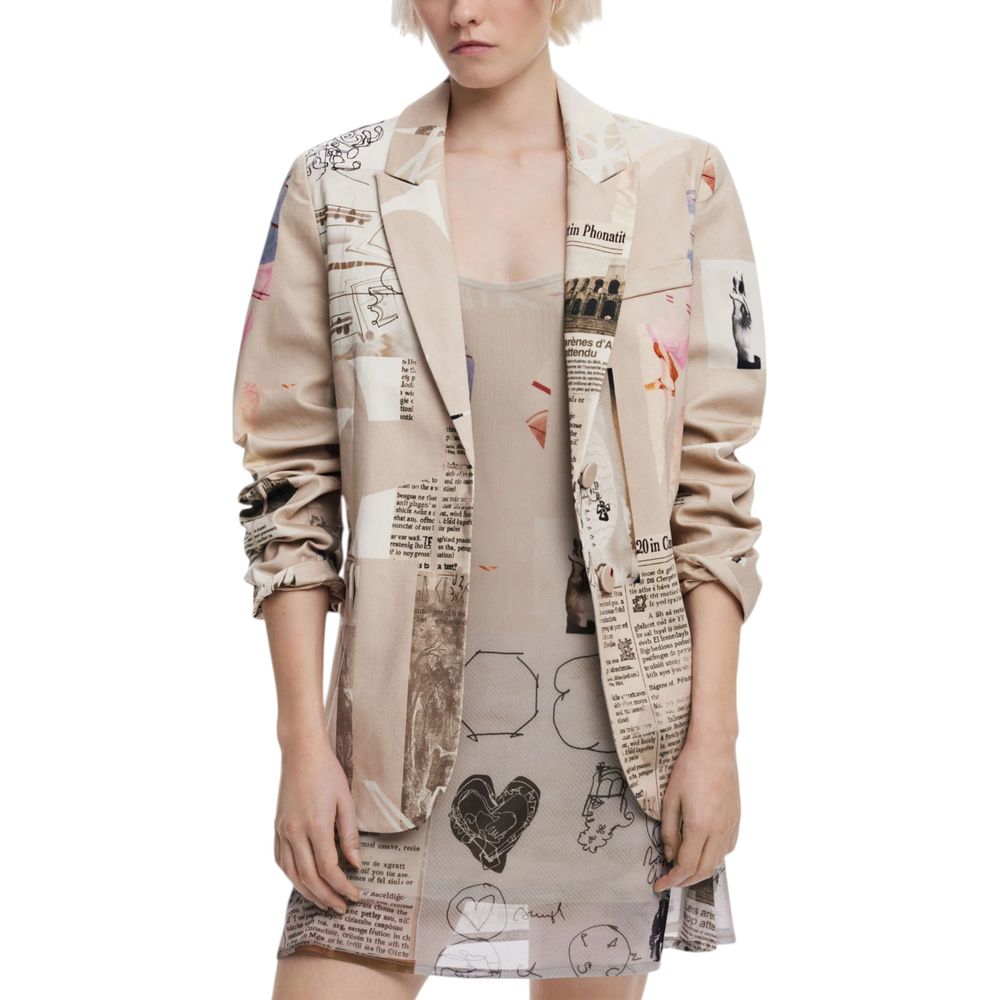Blazer en coton beige Desigual