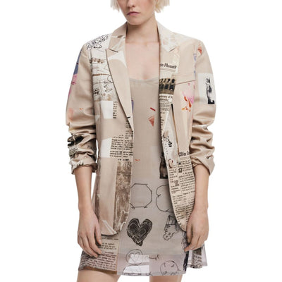 Blazer en coton beige Desigual