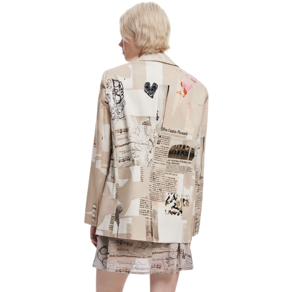 Blazer en coton beige Desigual