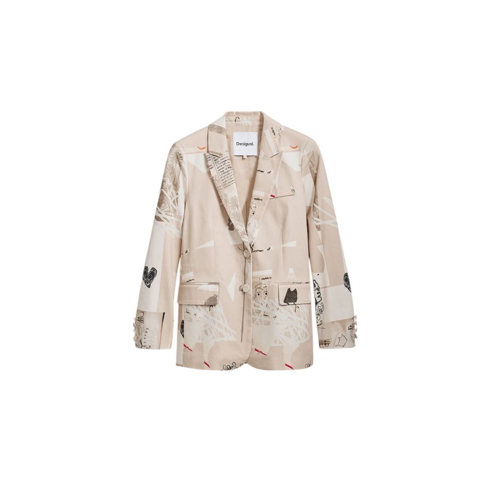 Blazer en coton beige Desigual