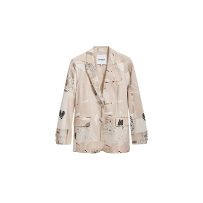 Blazer en coton beige Desigual
