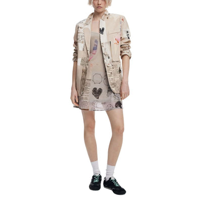 Blazer en coton beige Desigual