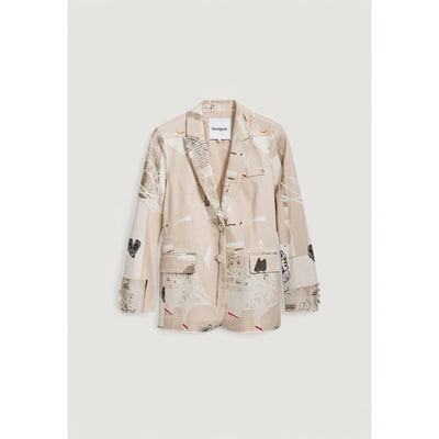 Blazer en coton beige Desigual