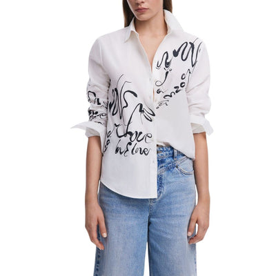 Chemise en coton blanc Desigual