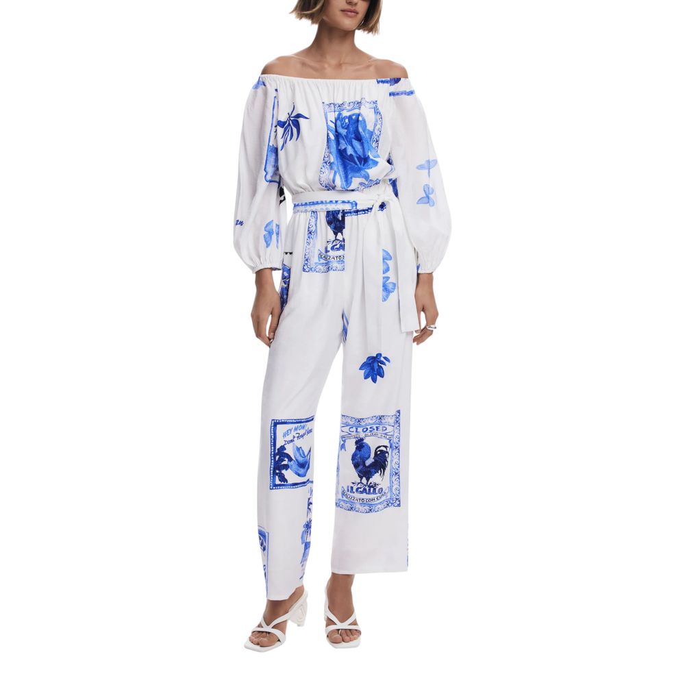 Combinaison blanche en viscose Desigual