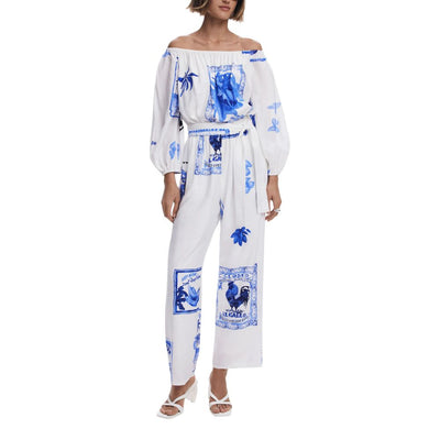 Combinaison blanche en viscose Desigual