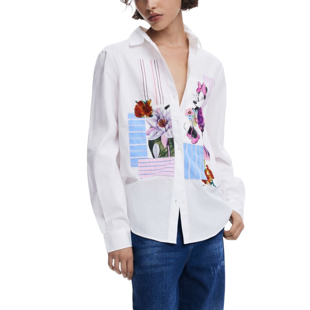 Chemise en coton blanc Desigual
