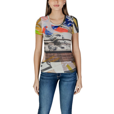 T-shirt en viscose beige Desigual