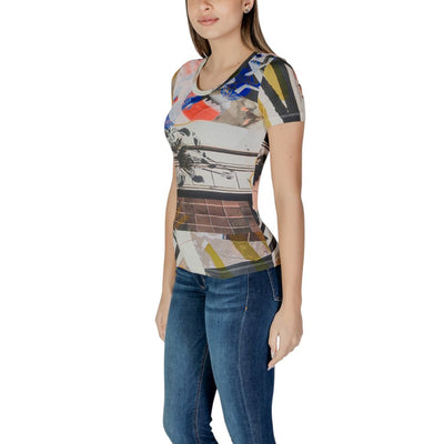 T-shirt en viscose beige Desigual