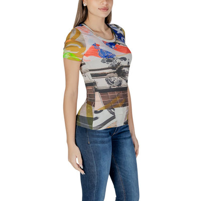 T-shirt en viscose beige Desigual