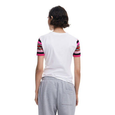 T-shirt blanc en coton Desigual