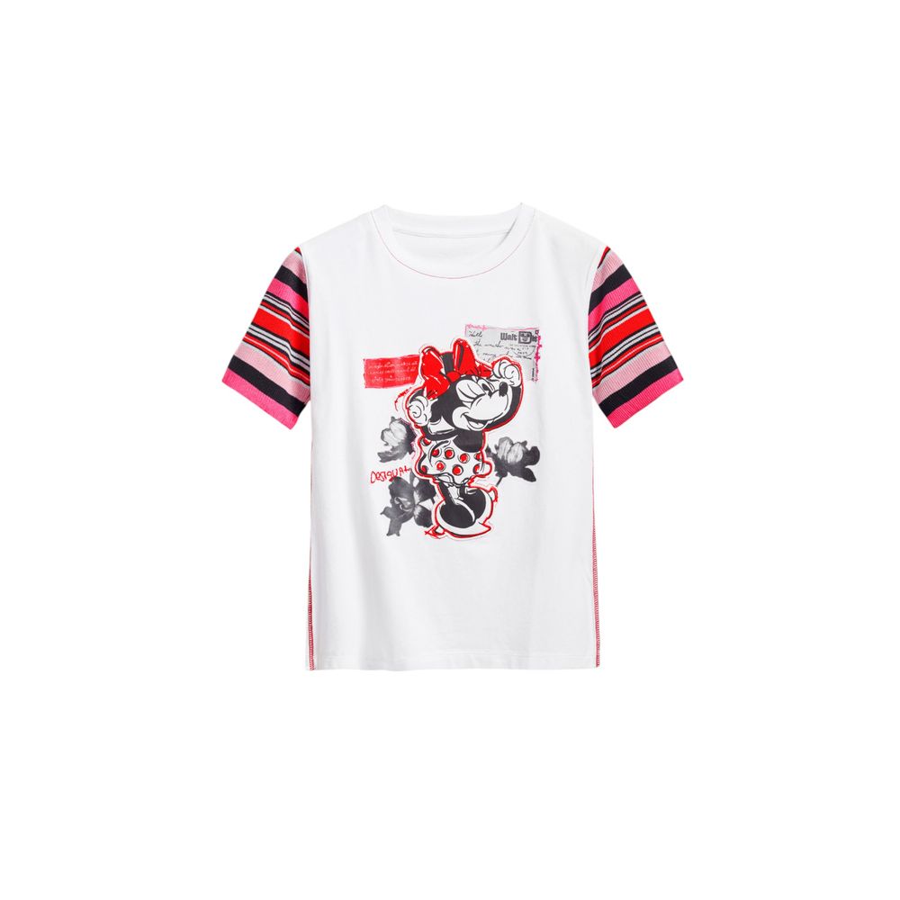 T-shirt blanc en coton Desigual