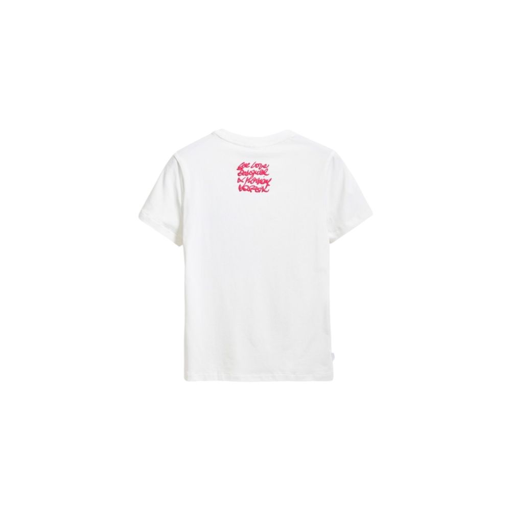 T-shirt blanc en coton Desigual