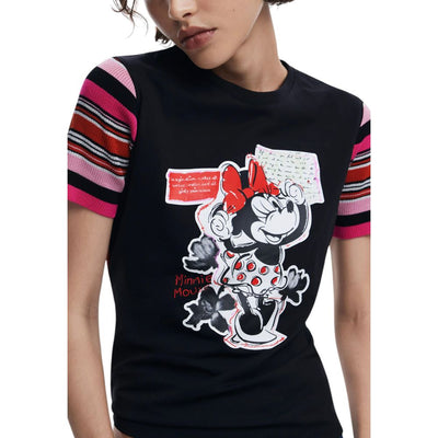 T-shirt en coton noir Desigual