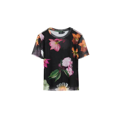 T-shirt en polyester noir Desigual