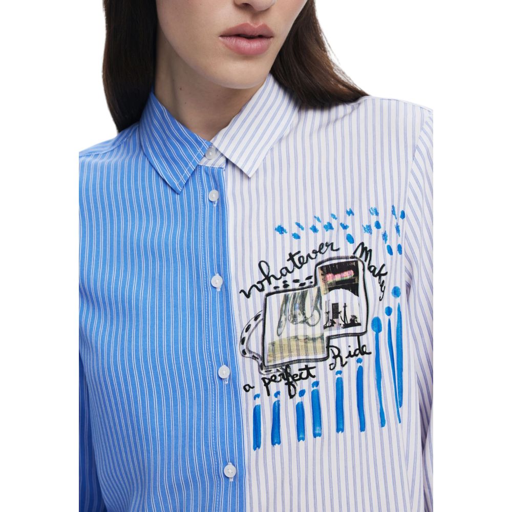 Chemise en viscose bleu clair Desigual
