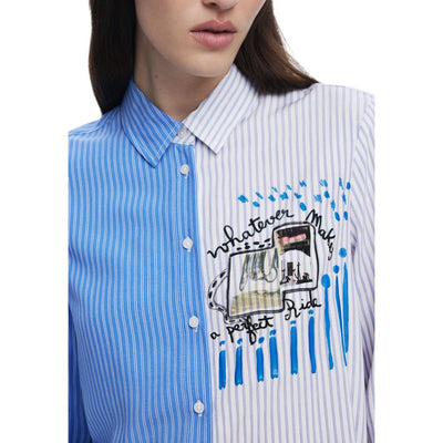 Chemise en viscose bleu clair Desigual