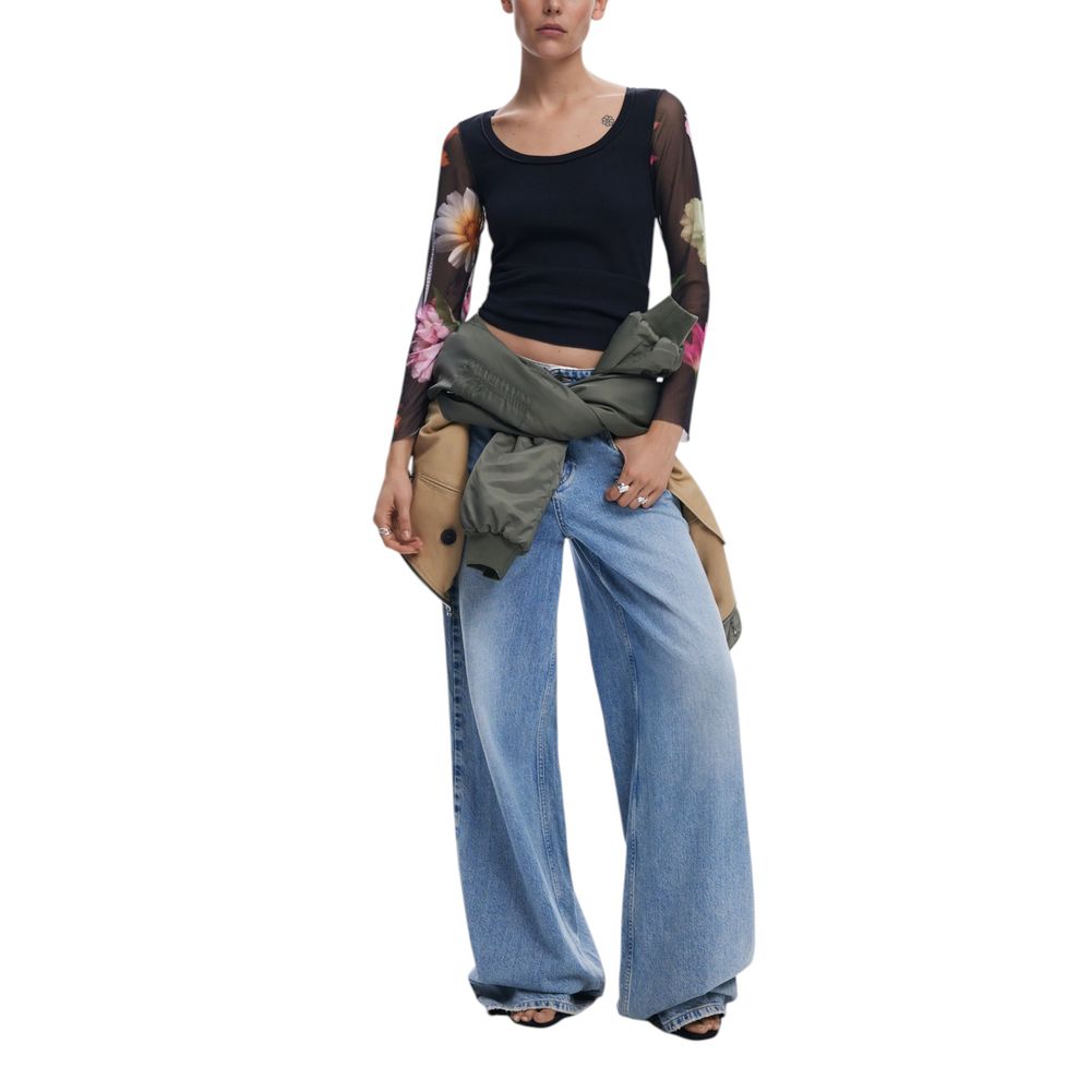 Desigual Manches Longues en Coton Noir