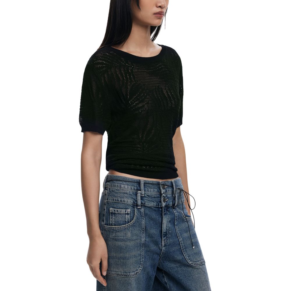 T-shirt en viscose noire Desigual
