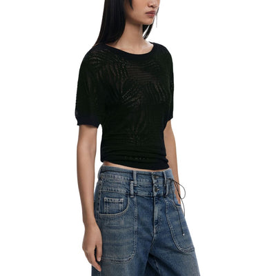T-shirt en viscose noire Desigual