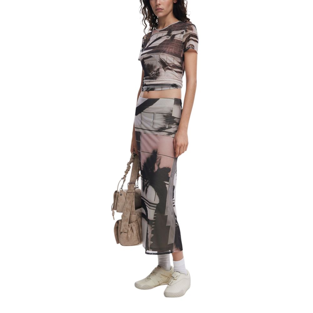 T-shirt en polyester noir Desigual