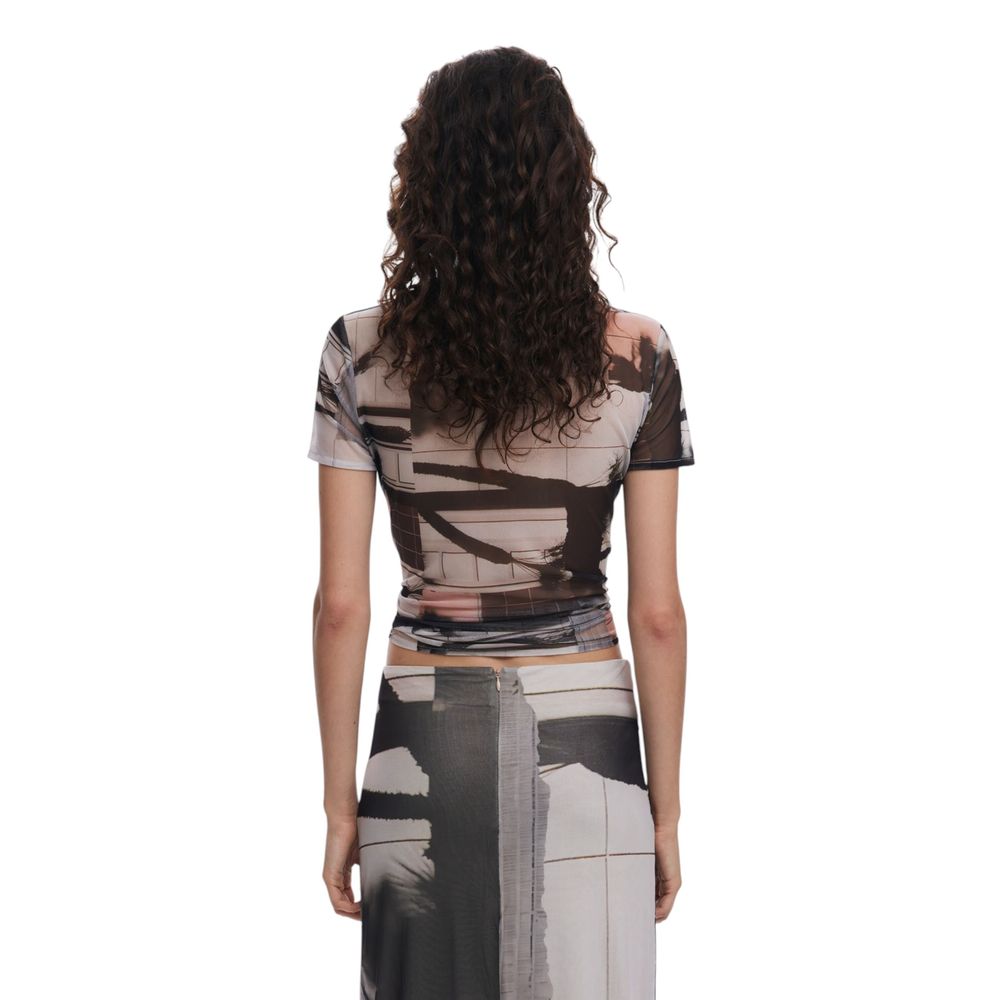 T-shirt en polyester noir Desigual
