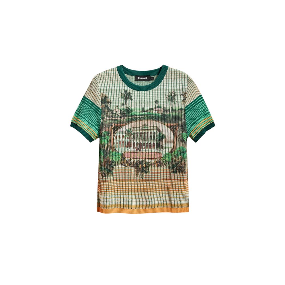 T-shirt en viscose verte Desigual