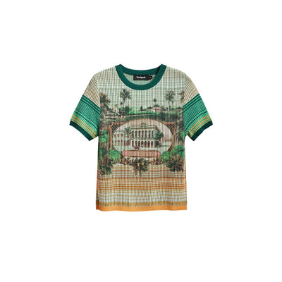 T-shirt en viscose verte Desigual
