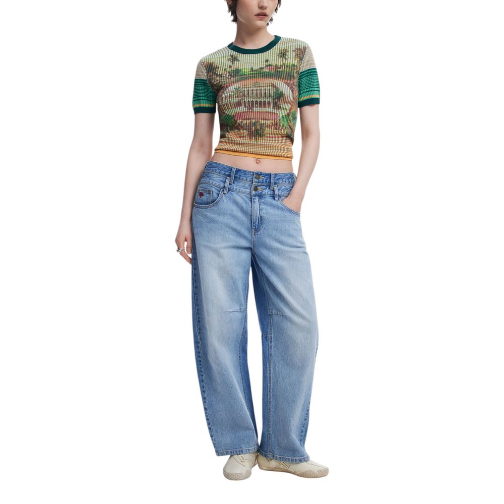 T-shirt en viscose verte Desigual