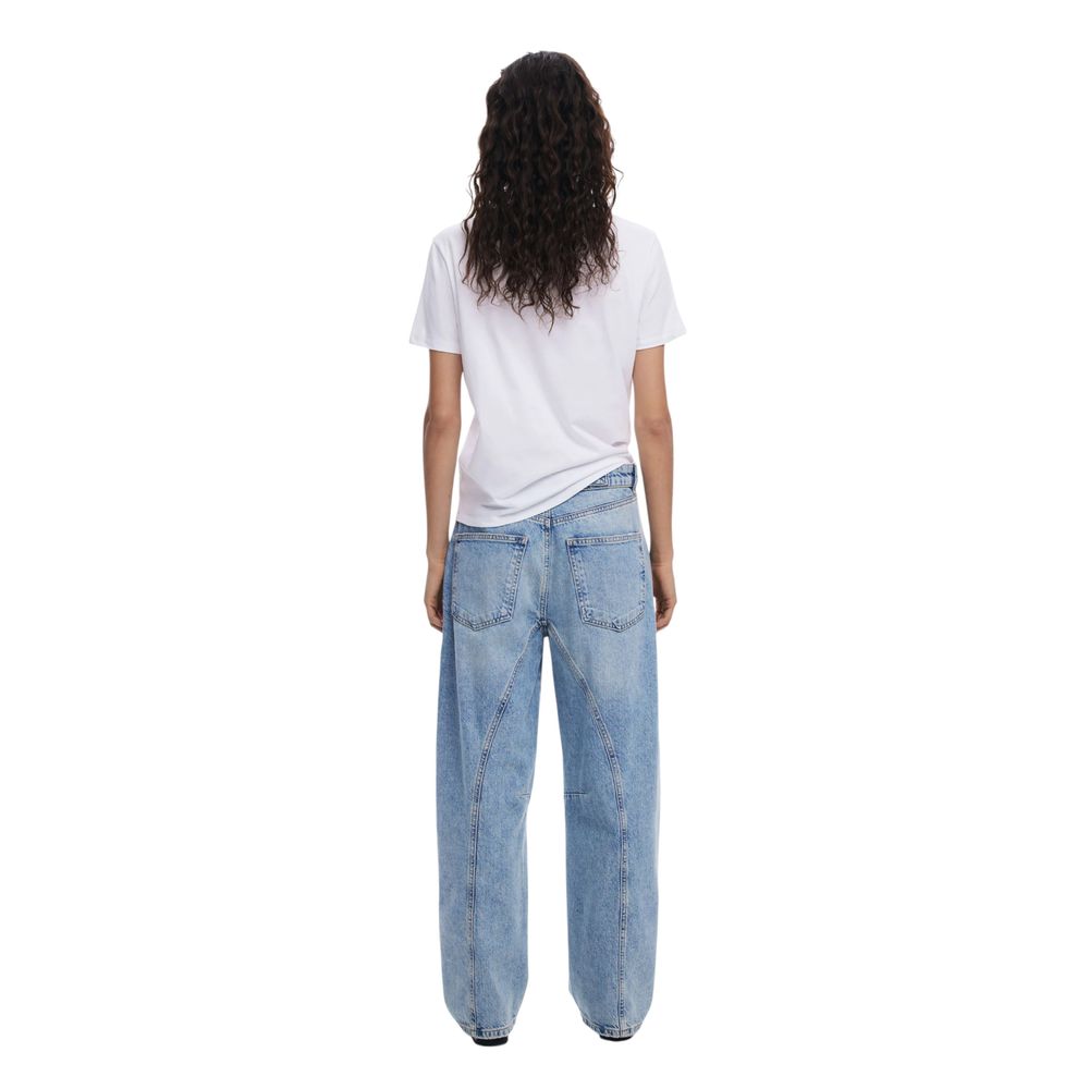 T-shirt blanc en coton Desigual