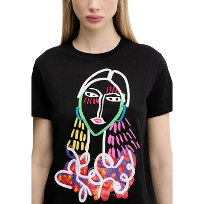 T-shirt en coton noir Desigual