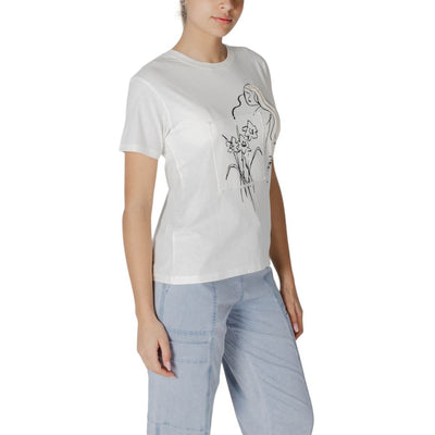 T-shirt blanc en coton Desigual