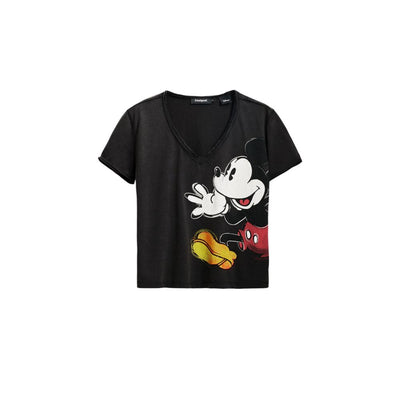 T-shirt en coton noir Desigual
