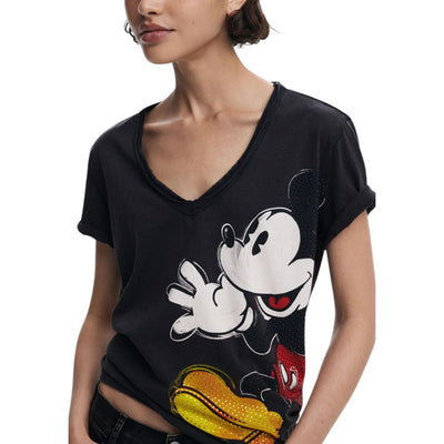 T-shirt en coton noir Desigual